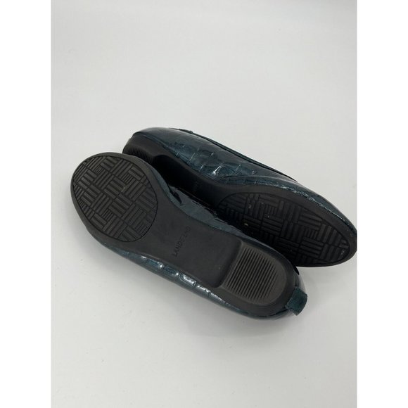 Lands End Dark Green Patent Leather Flats Slip On 8 B Women - Picture 11 of 11